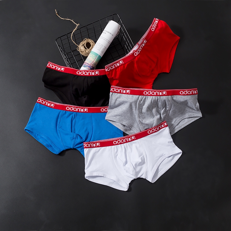 ☆ Ready Stock ☆ ADANNU Comfortable Solid Cotton Men's Underwear Boxer Underwear AD42