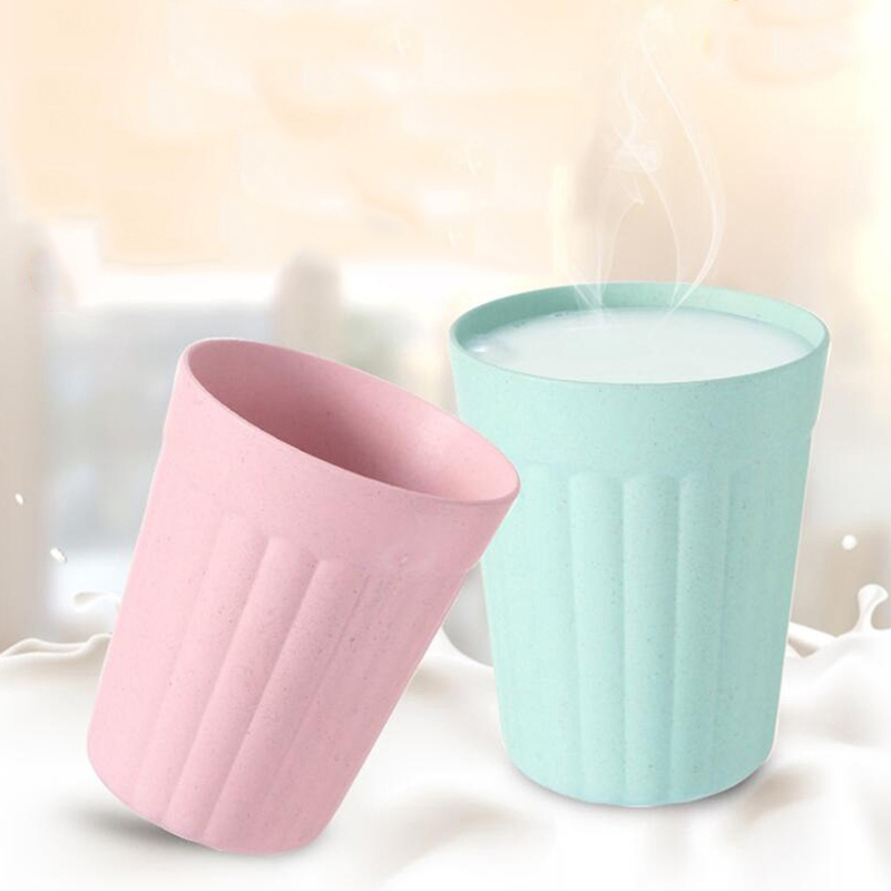 Bamboo Fiber Environmental Cup Children Breakfast Eco Friendly Coffee Tea Milk Drink Cup Toothbrush Holder