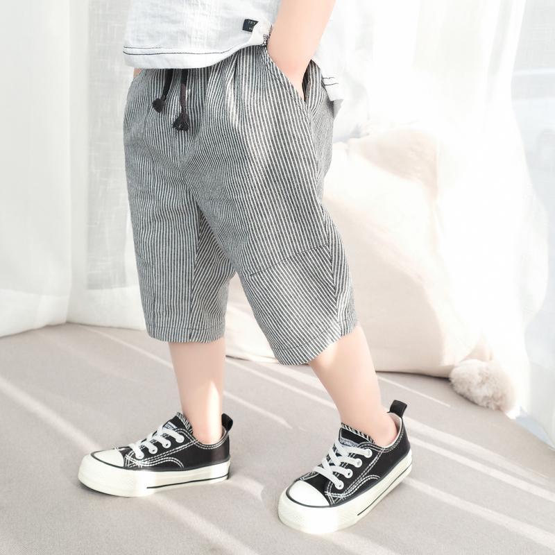 Quần Short Cotton Kẻ Sọc Vuông Thời Trang Cho Bé Trai 7 Màu Lựa Chọn