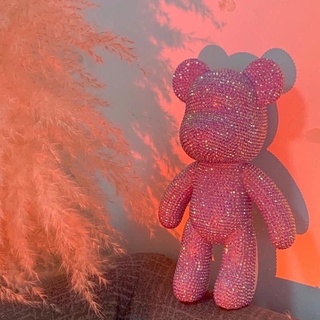 Gấu đính đá handmade BearBrick cao cấp size 23 cho mọi lứa tuổi