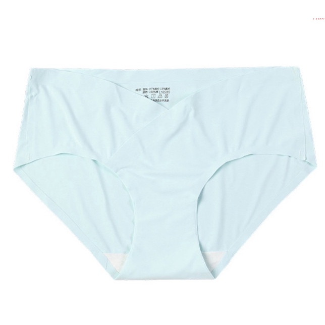 Quần lót bầu và sau sinh su tăm không viền trơn cạp chéo  không đường may