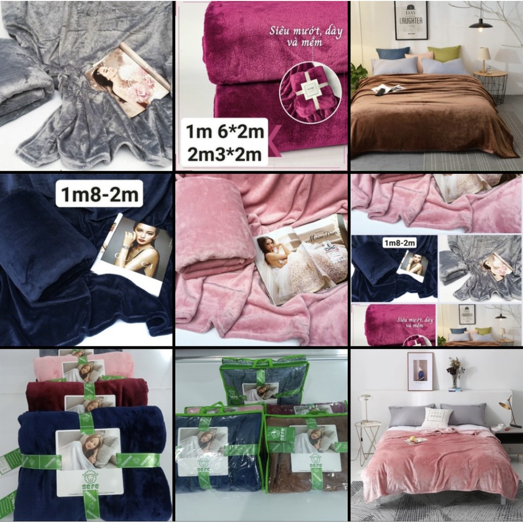 Chăn Mền Lông Tuyết Siêu Mềm Mượt Hàng Xuất Cao Cấp 2m*2,3m SBK127
