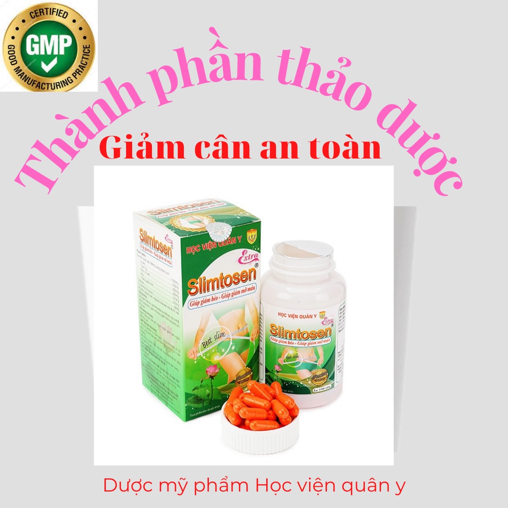 Slimtosen Extra Học viện quân y giúp giảm béo lọ 100 viên hạn 2025