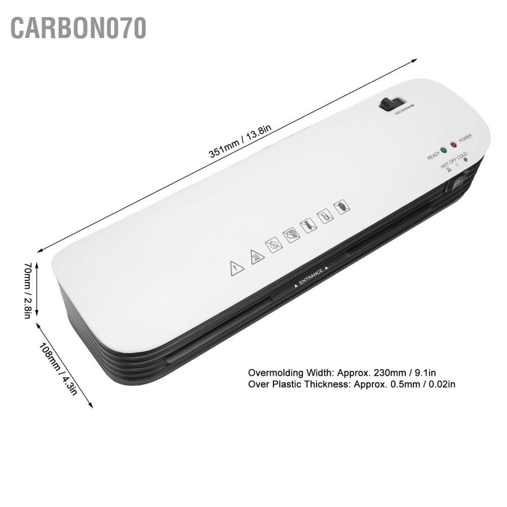 Hàng HOT Máy Ép Màng Plastic Nhựa Khổ Ép A4 Nóng Lạnh 9in 260W ABS Kèm Máy cắt giấy + máy phi lê【Carbon070】