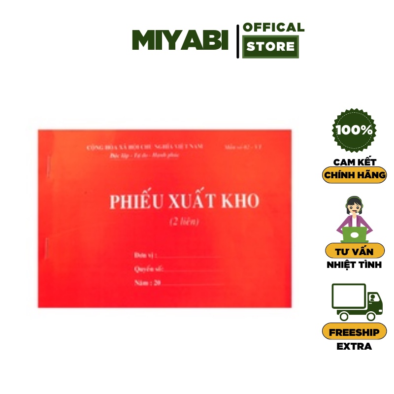Phiếu xuất kho 2 liên A5 cao cấp 60 trang