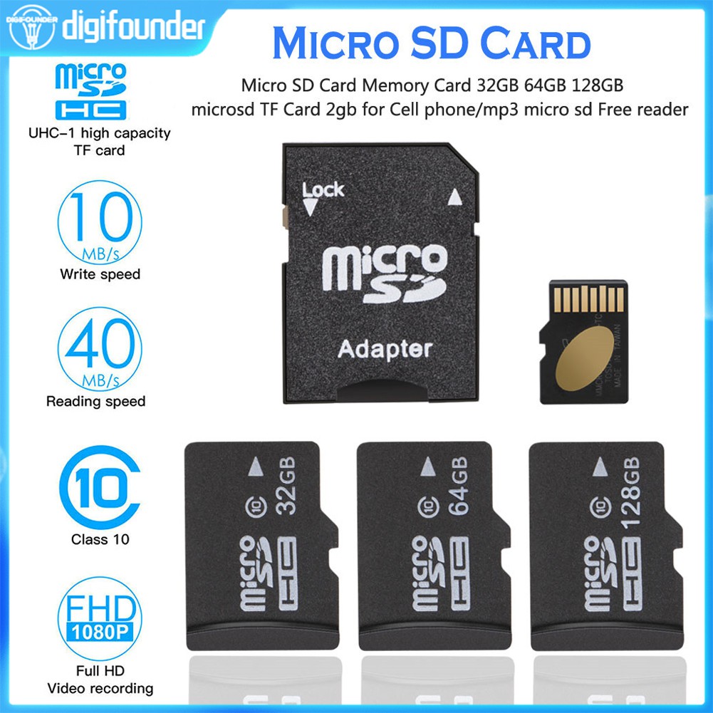 Thẻ nhớ micro SD TF 2GB 32GB 64GB 128GB chất lượng cao dành cho điện thoại/ mp3