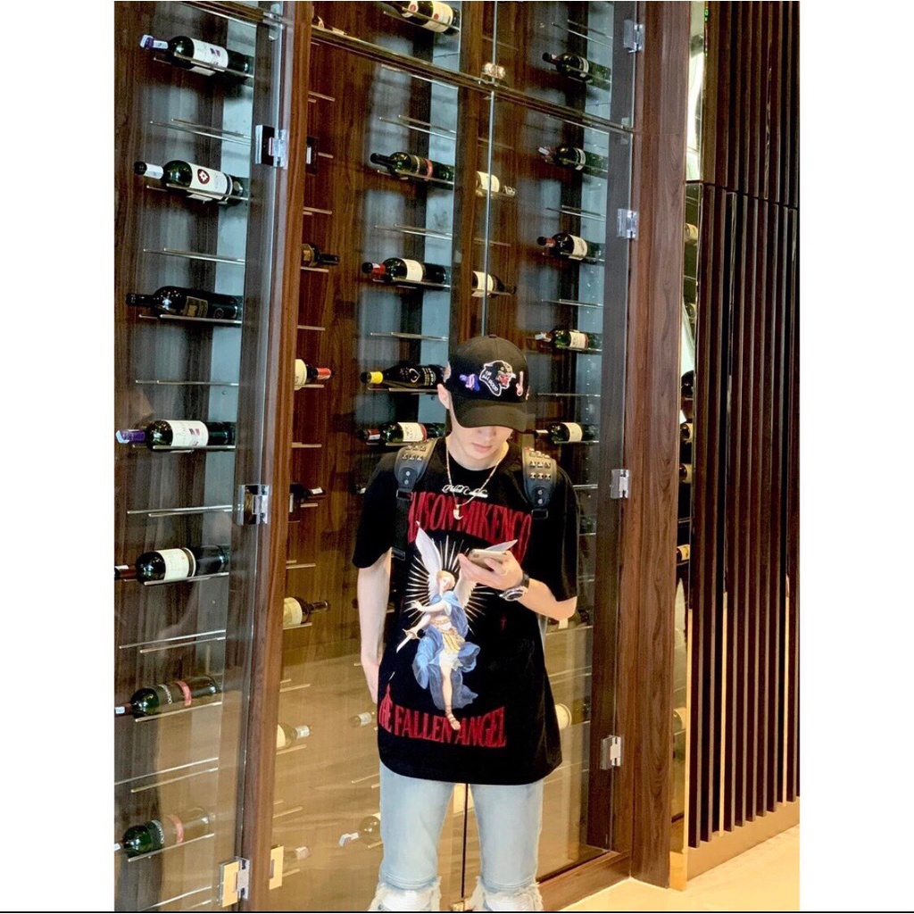 Áo Thun Tay Lỡ MIKENCO FALLEN ANGEL, áo phông unisex Form rộng oversize, chất liệu Cotton. KKIMShop