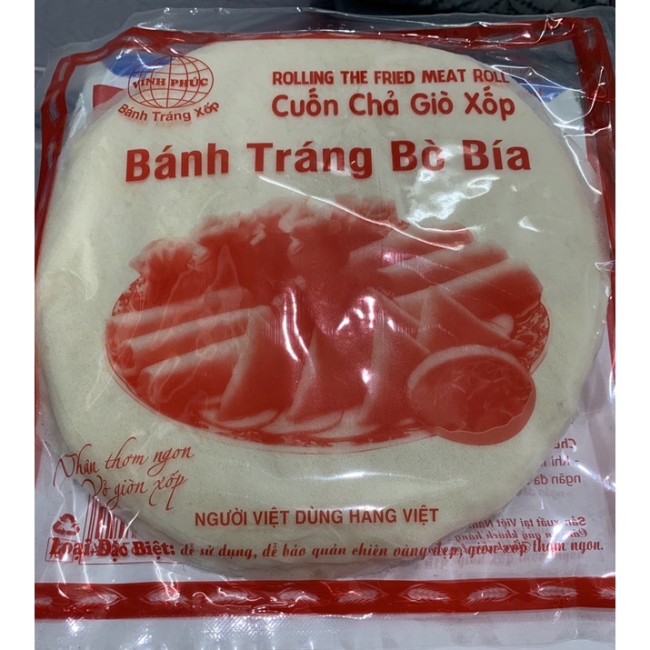 Vỏ bánh tráng đậu xanh sz 20 gói 30 lá( vỏ nem bò bía)