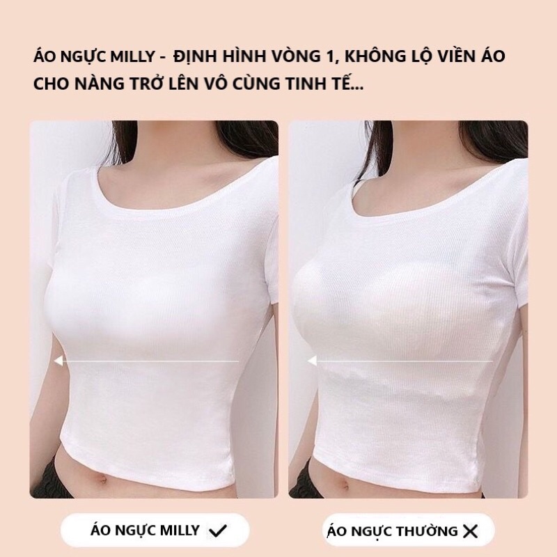 Áo ngực su non sữa mềm mịn nhẹ định hình vòng ngực co giãn 4 chiều có đệm ngực 836 | BigBuy360 - bigbuy360.vn