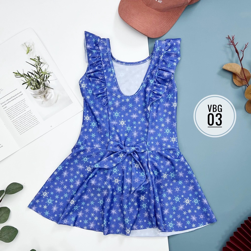 Váy bơi LITIBABY bé gái thiết kế, size 6/11
