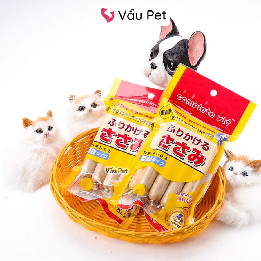 Xúc xích cho chó mèo thú cưng gói 8 chiếc - Đồ ăn cho chó mèo Vẩu Pet Shop