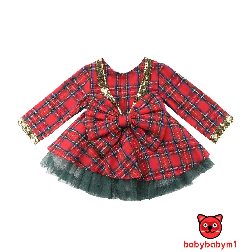 Váy xòe phong cách giáng sinh xinh xắn cho bé gái