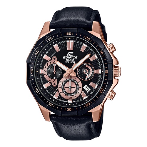 Đồng hồ nam Casio Edifice EFR-554BGL-1A dây da thật, chống nước 50m, hàng chính hãng