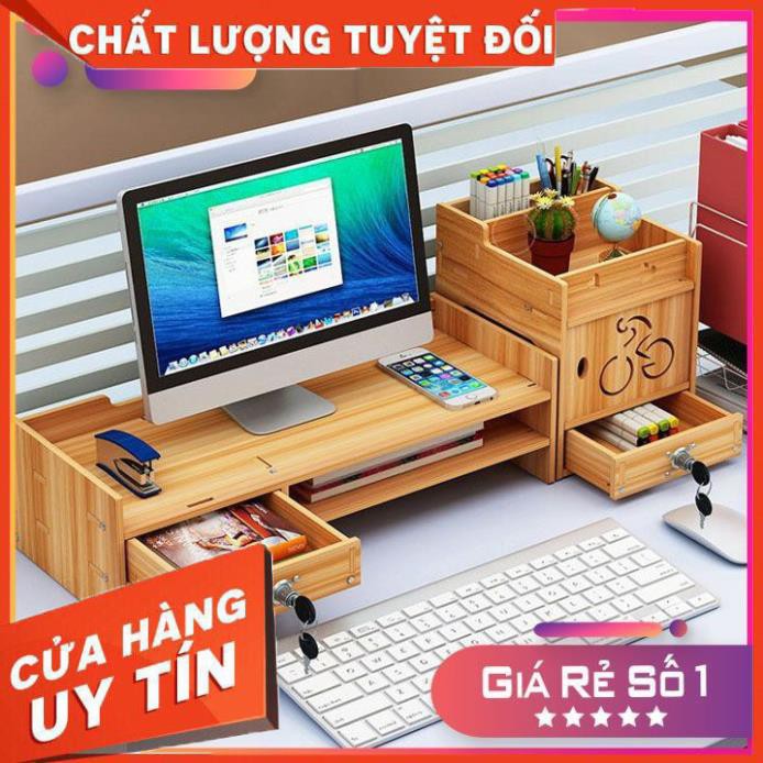 Kệ Giá gỗ để sách tài liệu để bàn mini trong văn phòng nhiều mầu sắc cho bạn lựa chọn Kiểu hình chữ nhật có nhiều ngăn