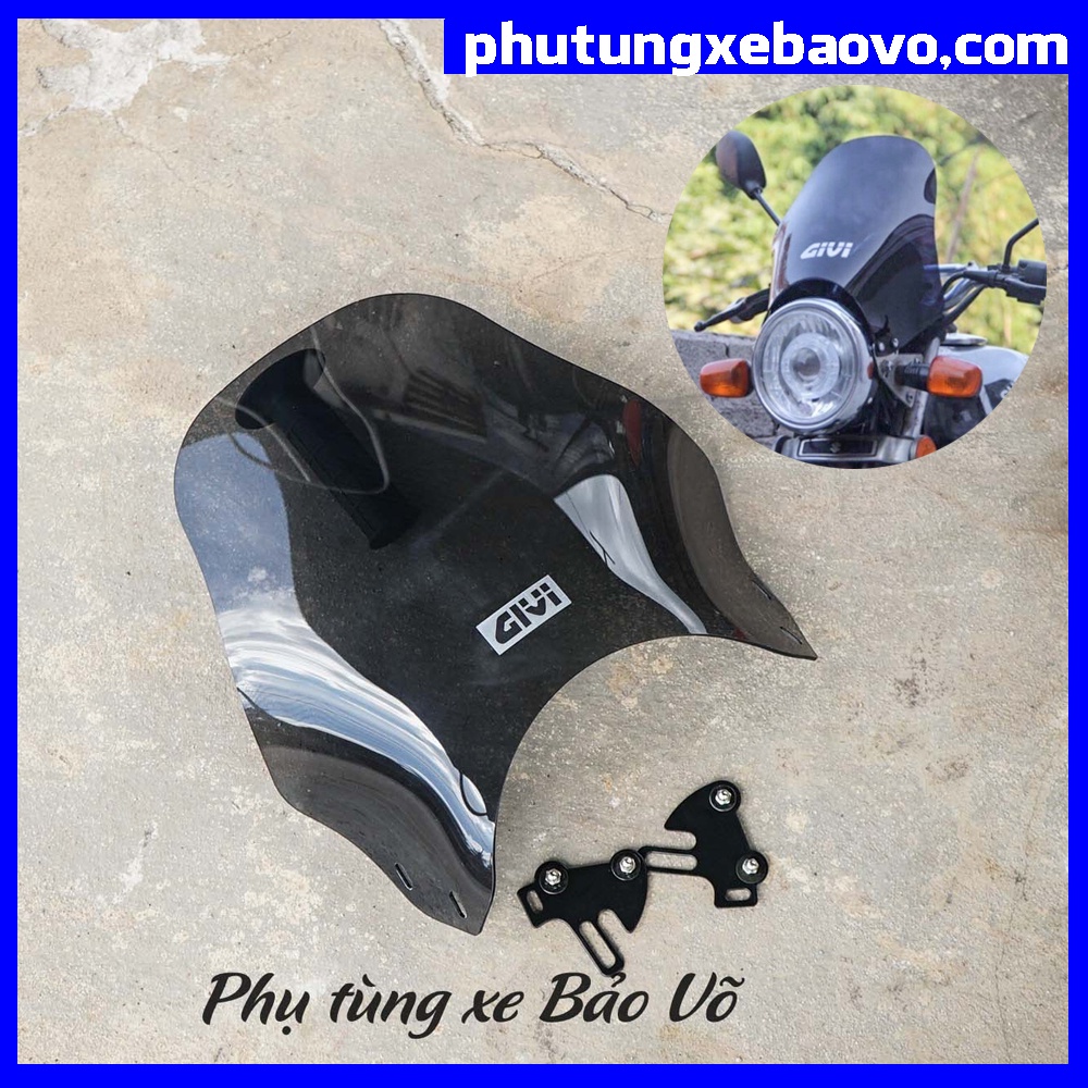 Kính chắn gió xe máy thích hợp cho đèn có đường kính từ 16cm tới 20cm