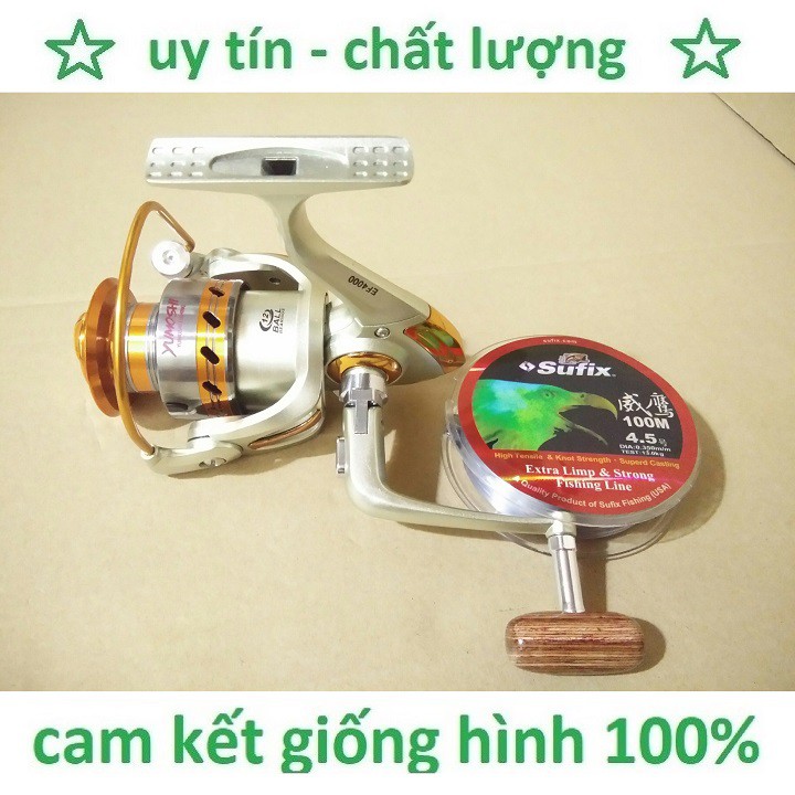 Máy Câu Yumoshi EF 4000 Cao Cấp - Tặng Kèm 100m Cước Chính Hãng