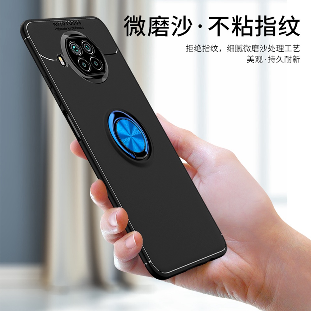 Ốp điện thoại tích hợp vòng giá đỡ nam châm dùng trên ô tô tiện lợi cho Xiaomi Mi 10t Lite 5g