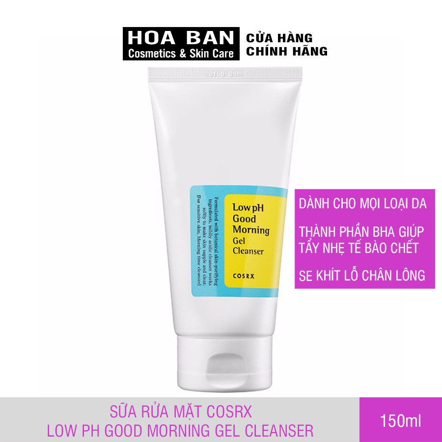 Sữa Rửa Mặt Dạng Gel Cosrx Low pH Good Morning Gel Cleanser