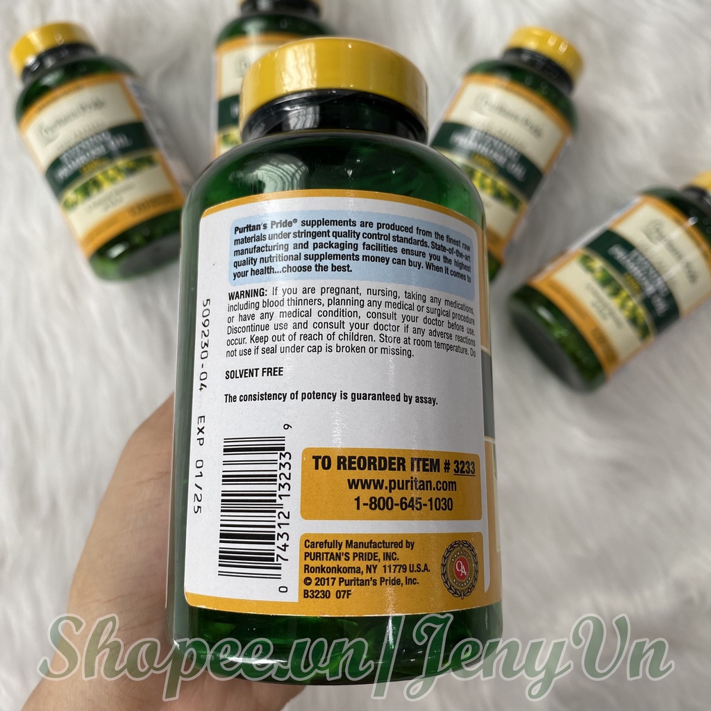 Tinh Dầu Hoa Anh Thảo Evening Primrose Oil Puritan's Pride