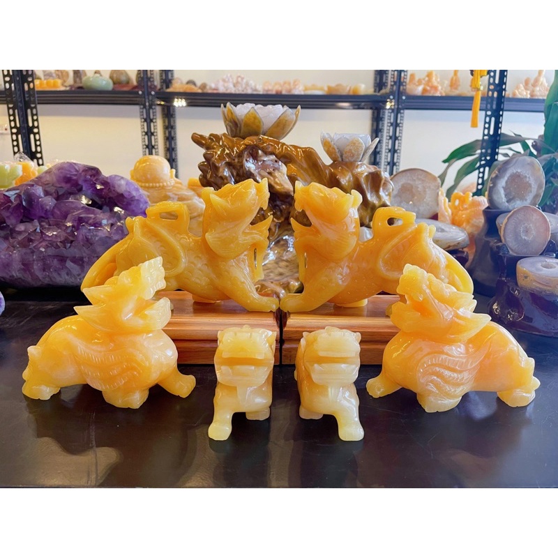 Cặp Tỳ Hưu Cánh Tiên Đá Ngọc Hoàng Long Phong Thuỷ