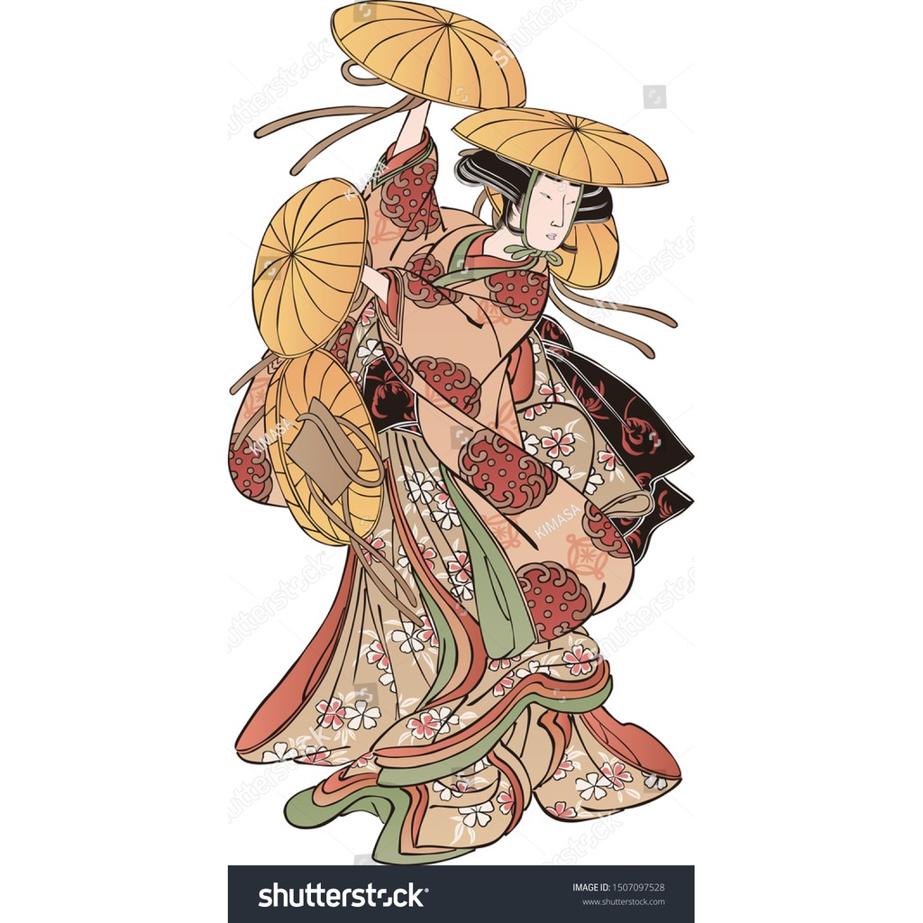 Tranh lụa 3d Quán ăn Phòng trà phong cách Nhật Bản QAPTNB-06