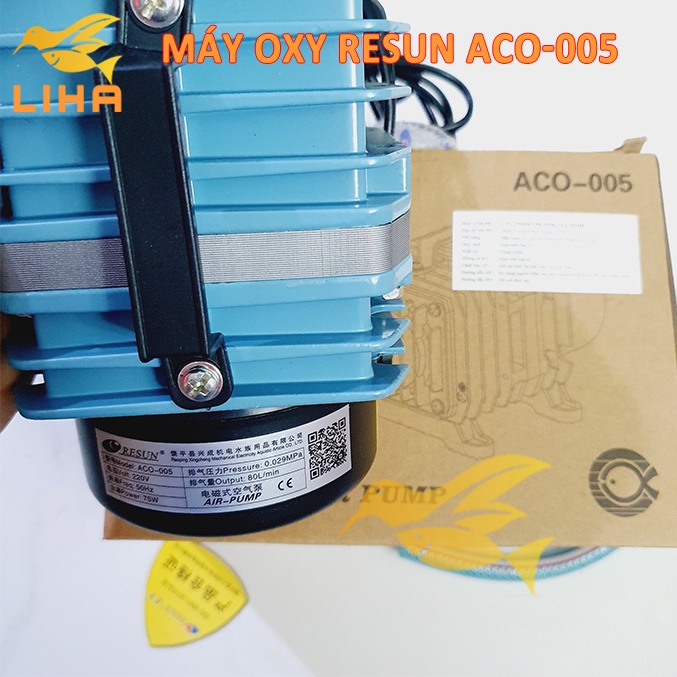 Máy Sủi Khí Oxy Resun Aco005 - Máy Thổi Oxi Cho Bể Cá