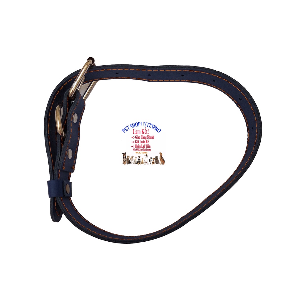 Vòng cổ da cho Chó từ 15kg đến 30kg Bản rộng 3cm Dài 60cm Chất liệu da bền đẹp, Chắc chắn, An toàn cho Thú cưng