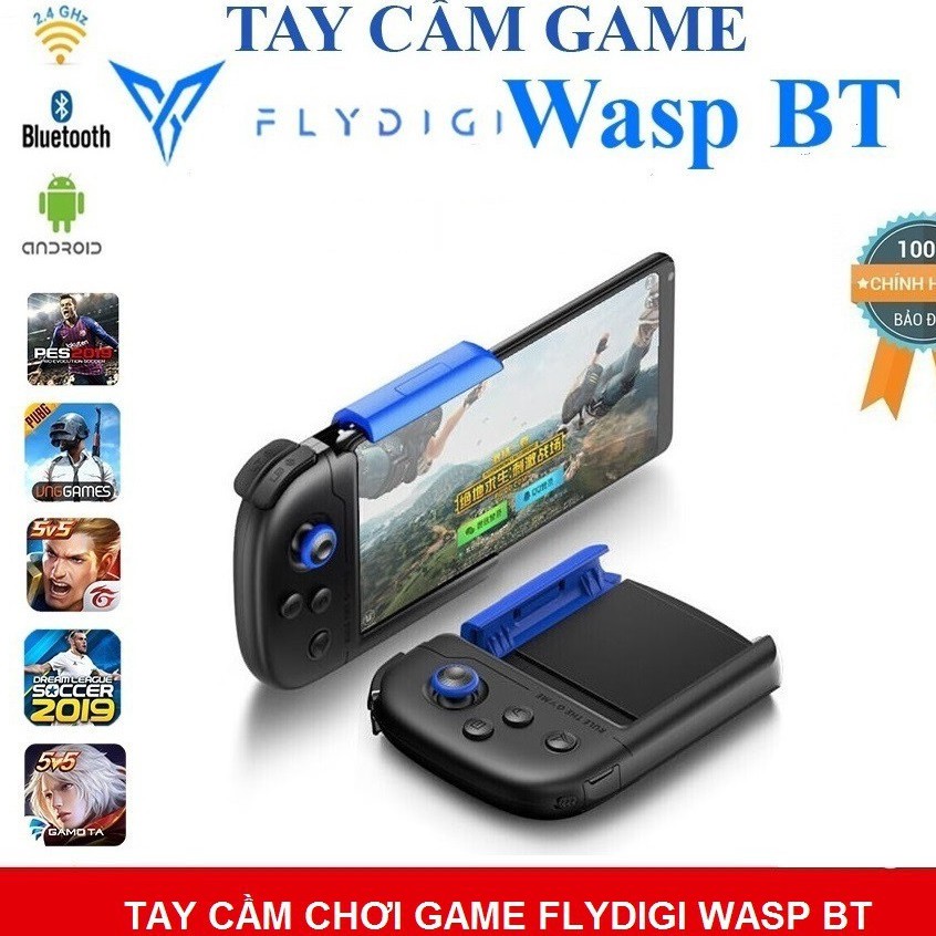 Tay cầm chơi game Flydigi Wasp BT dành riêng cho IOS và ANDROI chơi PUBG , ROS , liên quân mobile, game FPS khác -dc3632