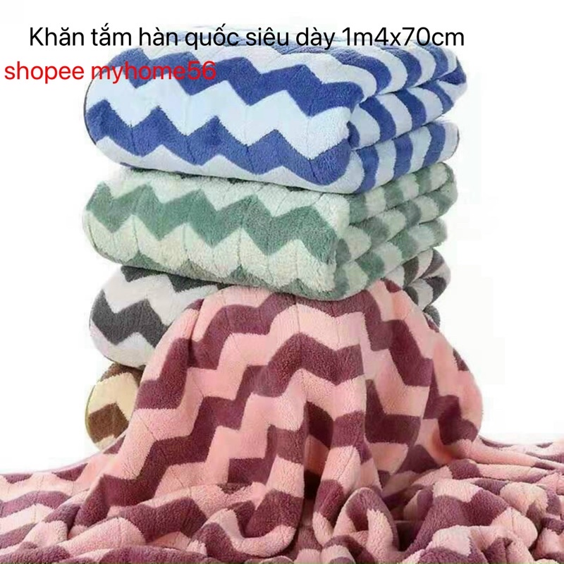 Khăn tắm đi biển bằng bông cao cấp xuất hàn quốc 1m4x70cm