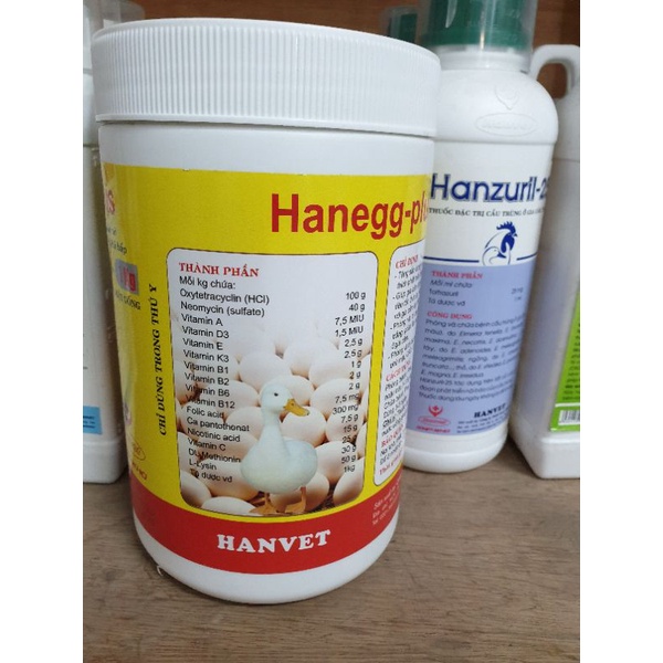 lon 1kg hanneggplus kim kê trứng bổ sung dinh dưỡng cho vật nuôi