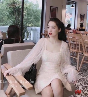Váy dạ nhũ phối ngọc