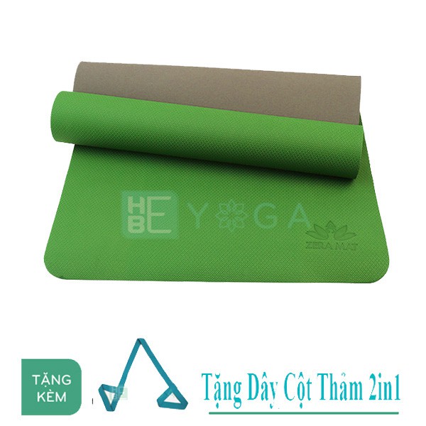 Thảm Yoga TPE Zera Mats 8mm 2 lớp Tặng Kèm Dây Cột Cao Cấp