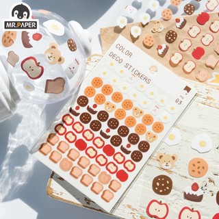 Set 3 stickers nhựa trong Mr Paper