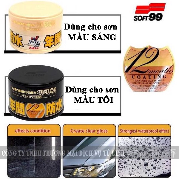 Sáp phủ nano ô tô Soft99 Fusso Coat 12 Months Wax - SOFT99 (JAPAN)