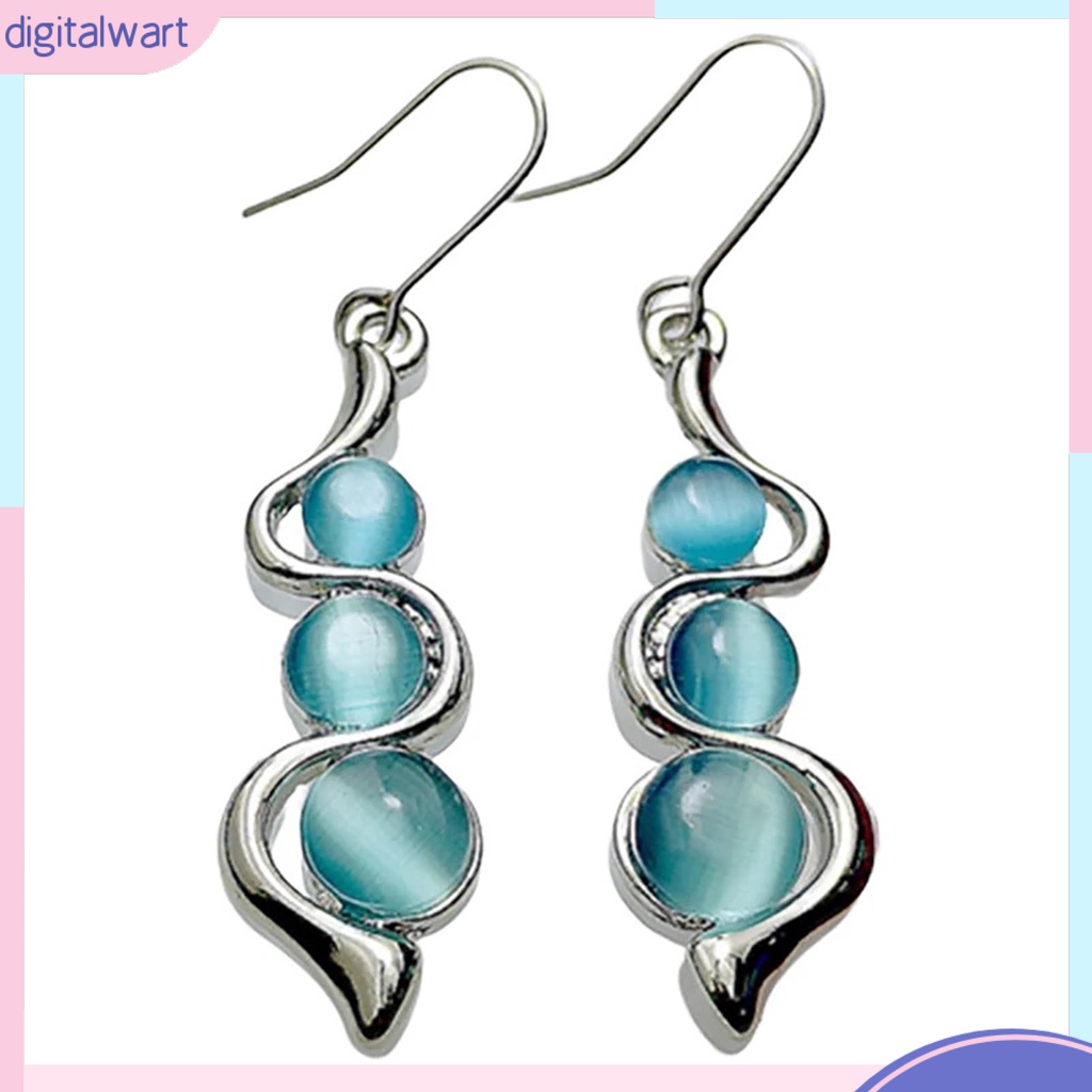 Đôi khuyên tai đính đá opal giả thời trang cho nữ