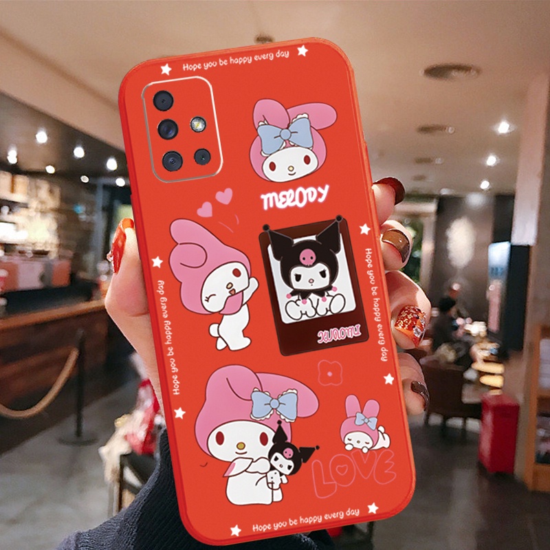 Ốp Điện Thoại Cạnh Vuông In Hình My Melody Cho Samsung Galaxy A31 A32 4G A52 A72 5G A11 A51 A71 A10S A50 A30S A20S M42