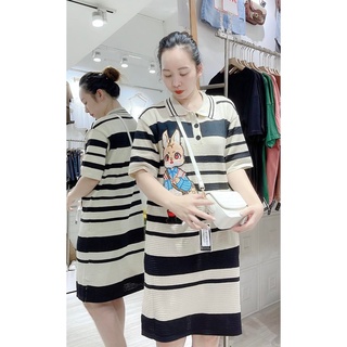 Váy len polo thỏ - be - freesize