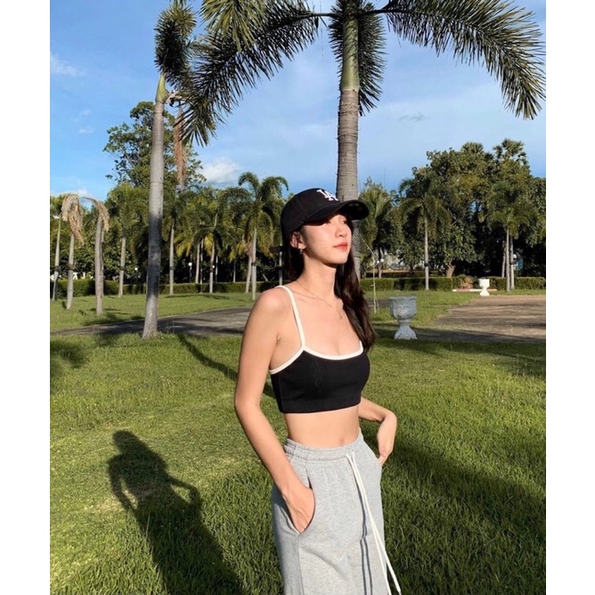 ÁO GÂN CROP 2 DÂY (3 màu)