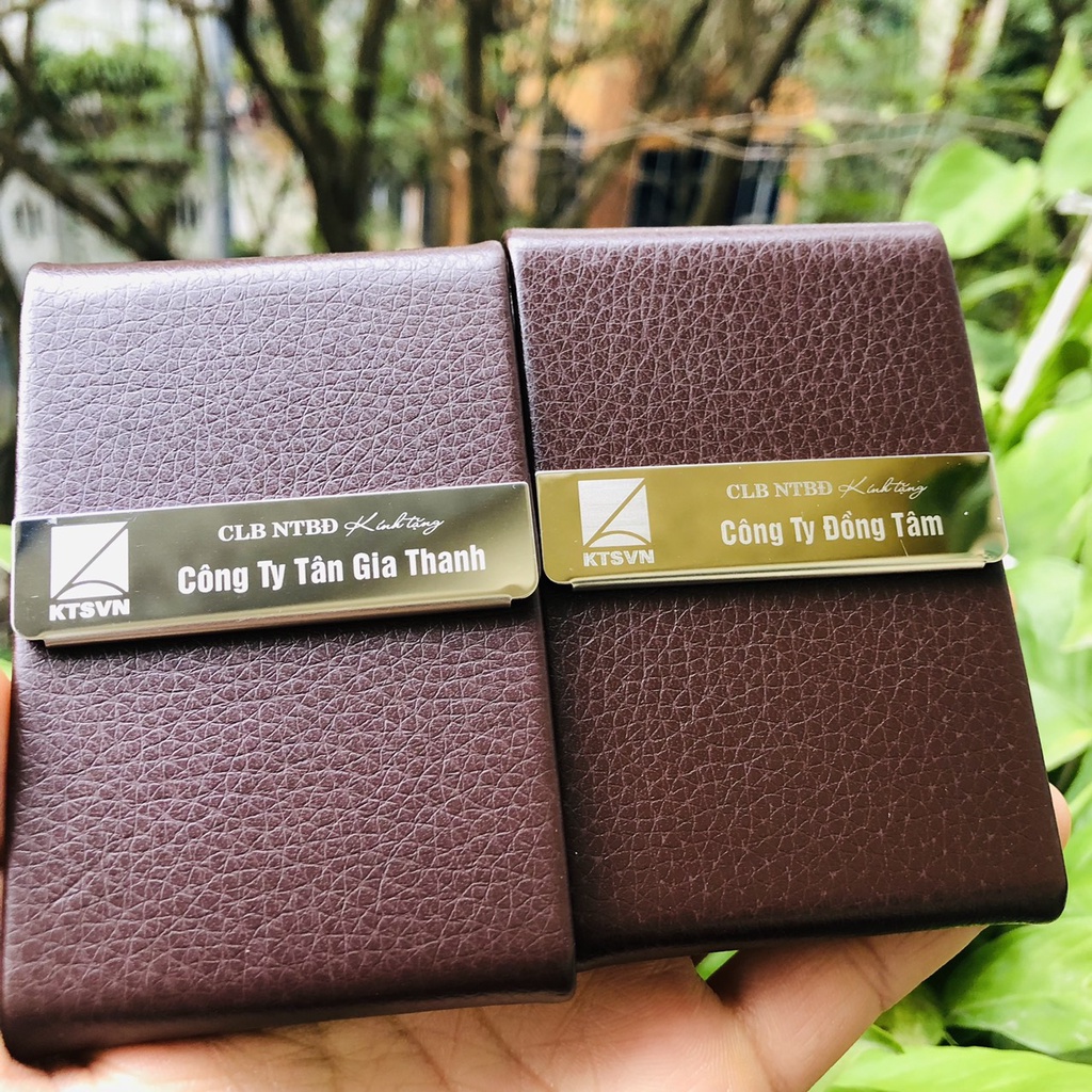 Hộp Đựng Name Card, Thẻ ATM, Ví Đựng Card Visit HC13 màu nâu sang trọng