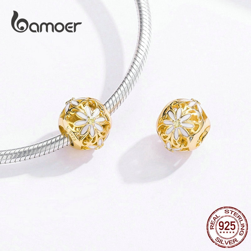 Bamoer Hạt Tròn BạC 925 Tráng Men Sang Trọng Làm Trang Sức Nữ