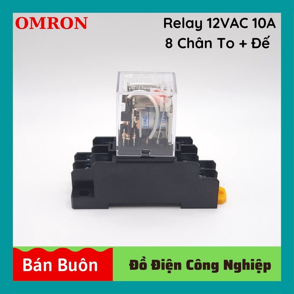 Relay omron 12v 8 chân, rơ le trung gian 12v
