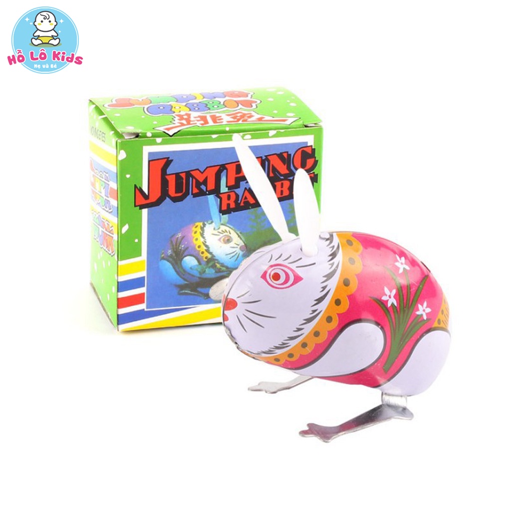 Đồ chơi cho bé thỏ nhảy vặn cót bằng kim loại đáng yêu Hồ Lô Kids