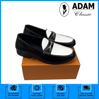 Giày da nam loafer | giày lười nam đình đám , cổ điển sang trọng sự kết hợp hoàn hảo 2 màu Đen & Trắng ( LF01 )
