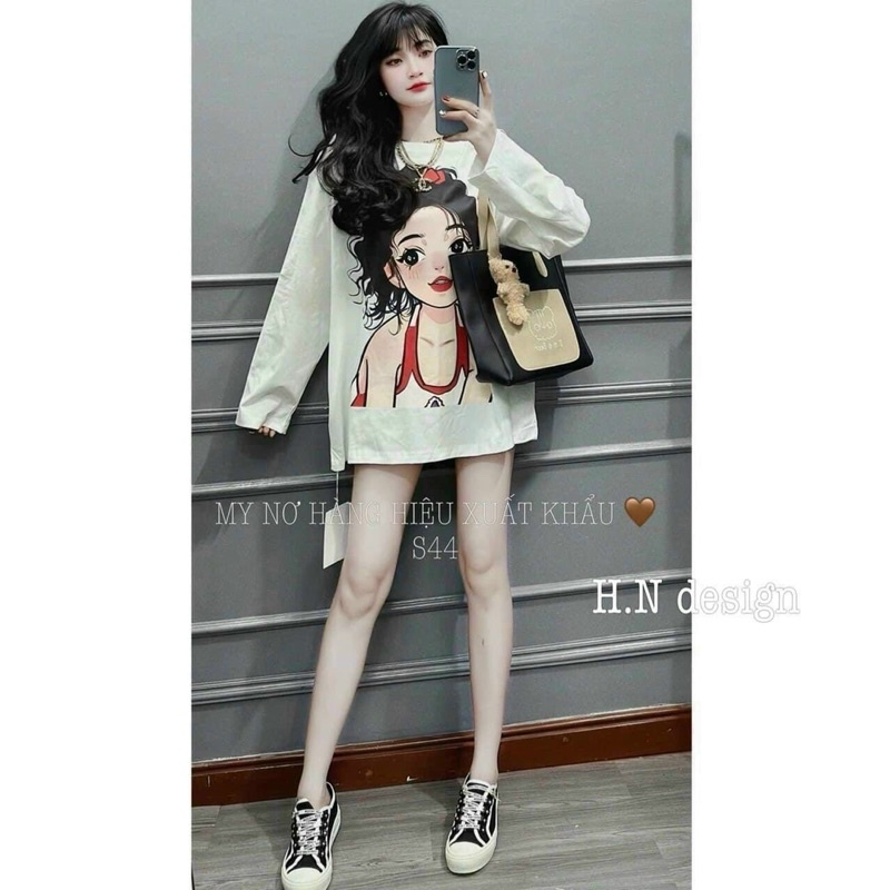 Áo thu đông lụa 3D from giấu quần xịn