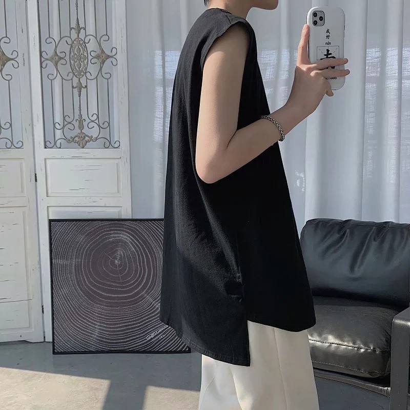 Áo Thun Sát Nách Màu Trơn Phong Cách Hàn Quốc Size M-4XL Cho Nam