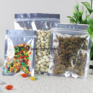 HN - Túi Zip 1 mặt trong 1 mặt bạc đủ size (túi zipper trà sữa, zip lock, takeway) * 1Kg