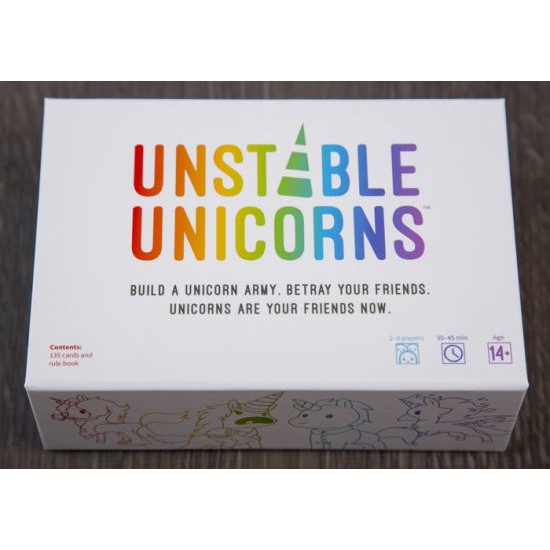Đồ Chơi Board Game Bài Unstable Unicorn – Kỳ Lân Bất Định 135 lá Tiếng Anh Cực Đẹp