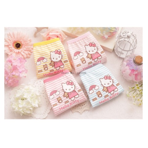 quần lót mèo kitty TAM GIÁC cho bé gái từ 7- 20 kg (MS 02 - một set 4 cái)