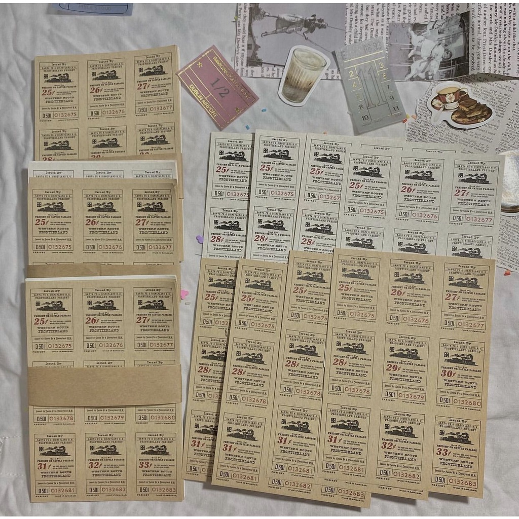 Tập nhãn dán số vintage