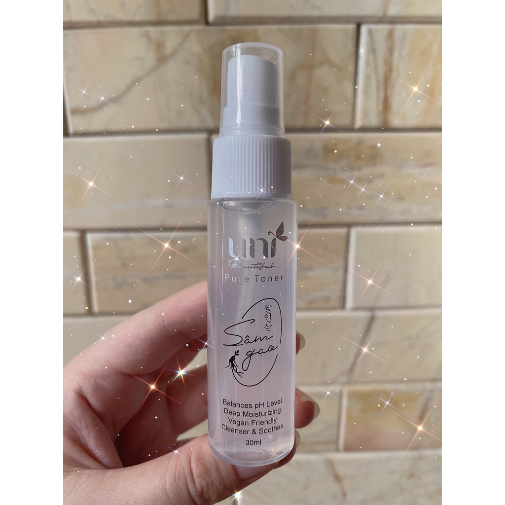 Toner sâm gạo size nhỏ 30ml Uni Beautiful